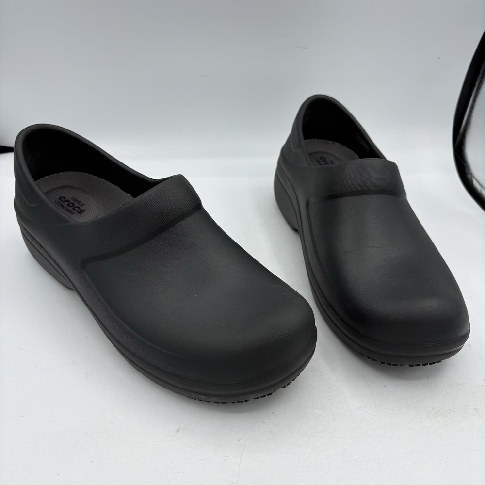 Crocs Shoes Womens Size 10 Neria Pro II Black Triple Comfort Work Nurse Clogs